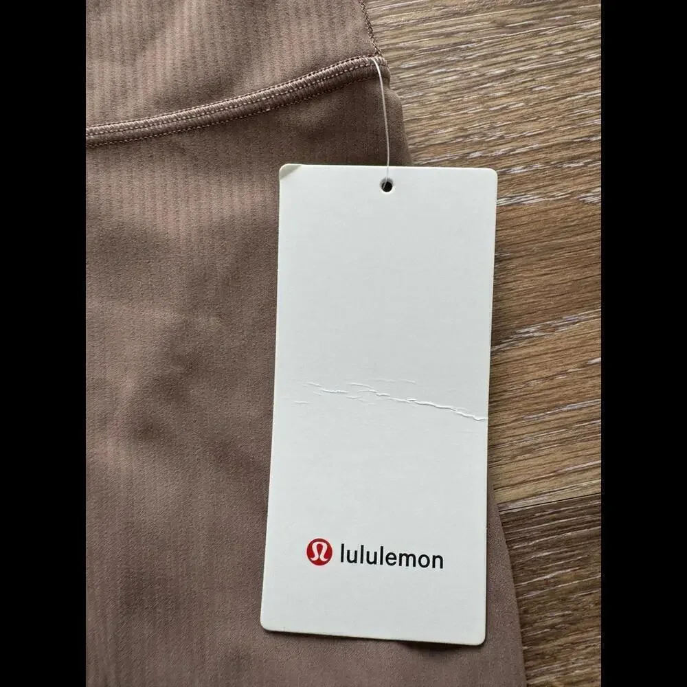 Lululemon Wunder Train Ribbed High Rise 28” Taupetastic Size 0 NWT